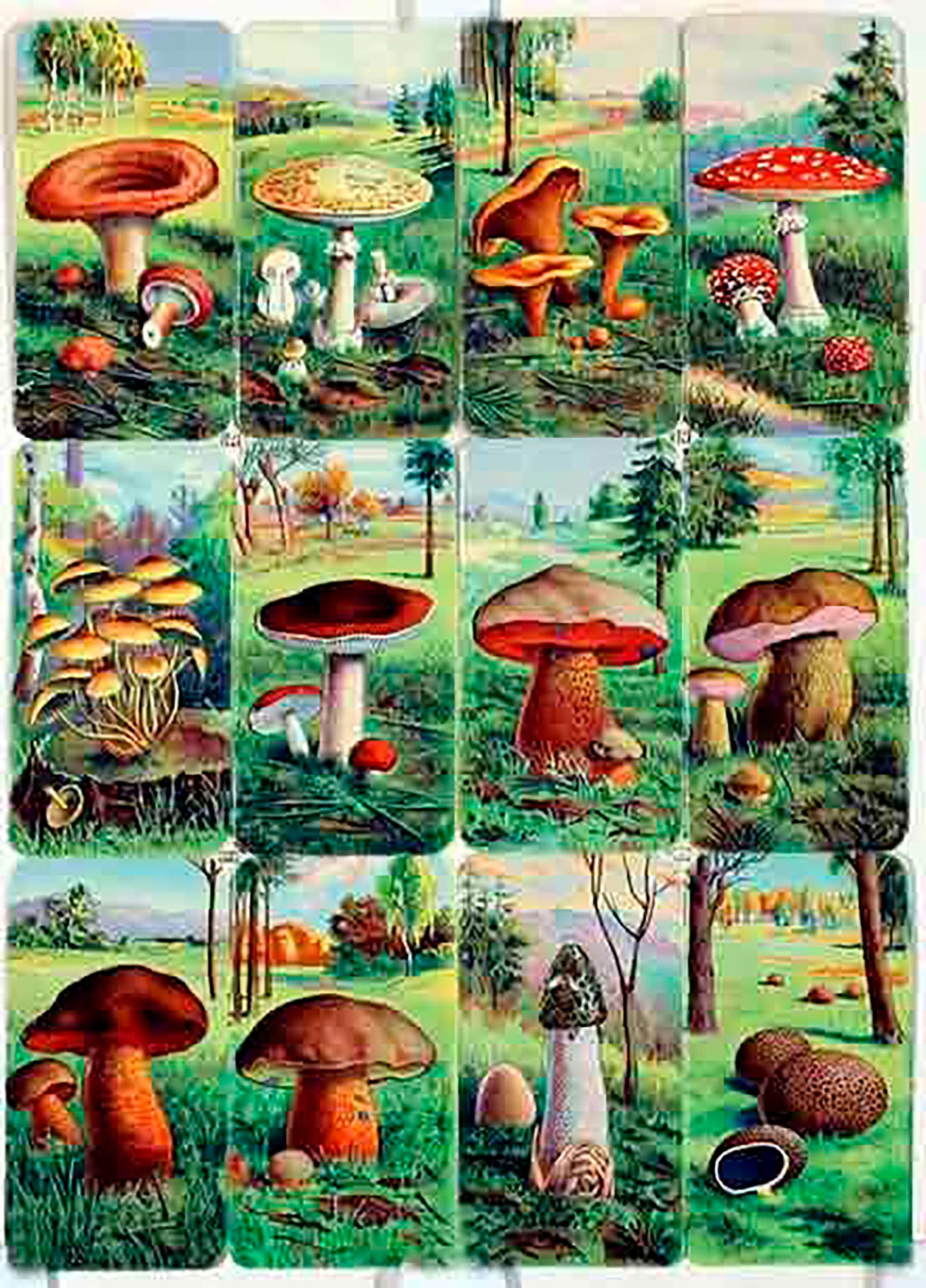 Плакат с грибами