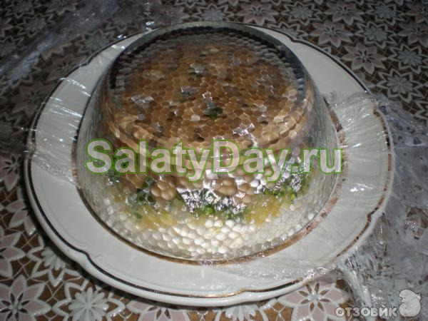 Салат грибное лукошко с шампиньонами рецепт с фото