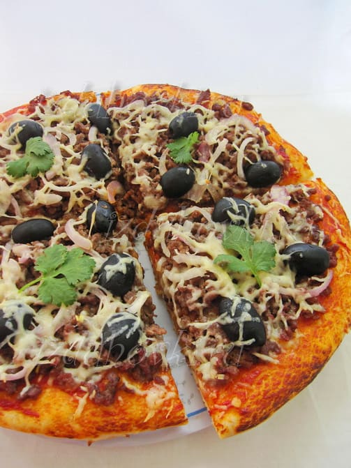 Домашняя пицца с фаршем рецепт с фото