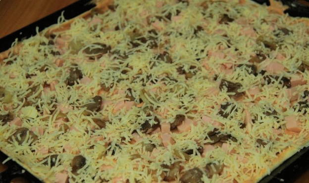 Как приготовить вкусную пиццу с шампиньонами