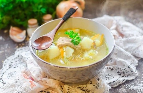 куриный суп с вермишелью и картошкой