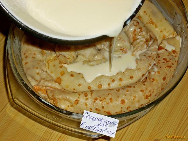 Блинный пирог с мясом рецепт с фото 14-го шага 