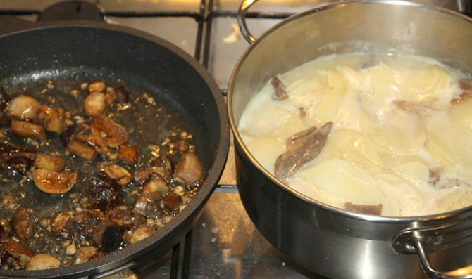 Как готовить картошку с сушеными белыми грибами
