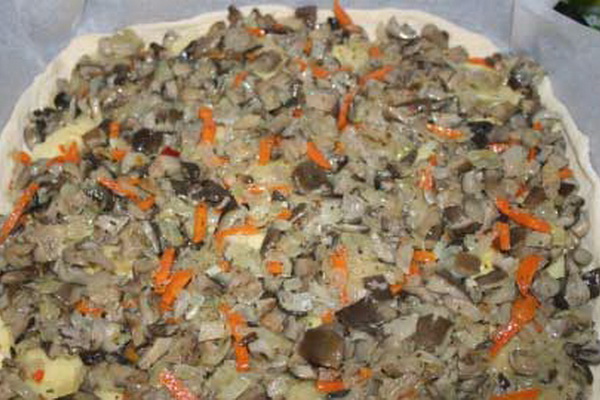Пироги с грибами из теста на кефире