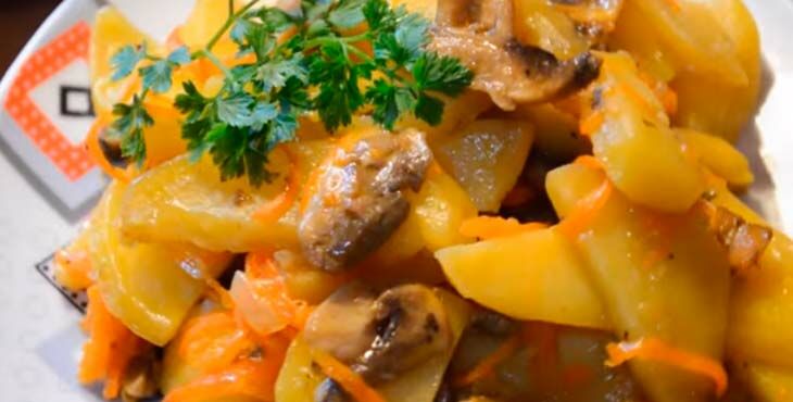 Картошка с грибами: ТОП-8 рецептов, пошаговое приготовление