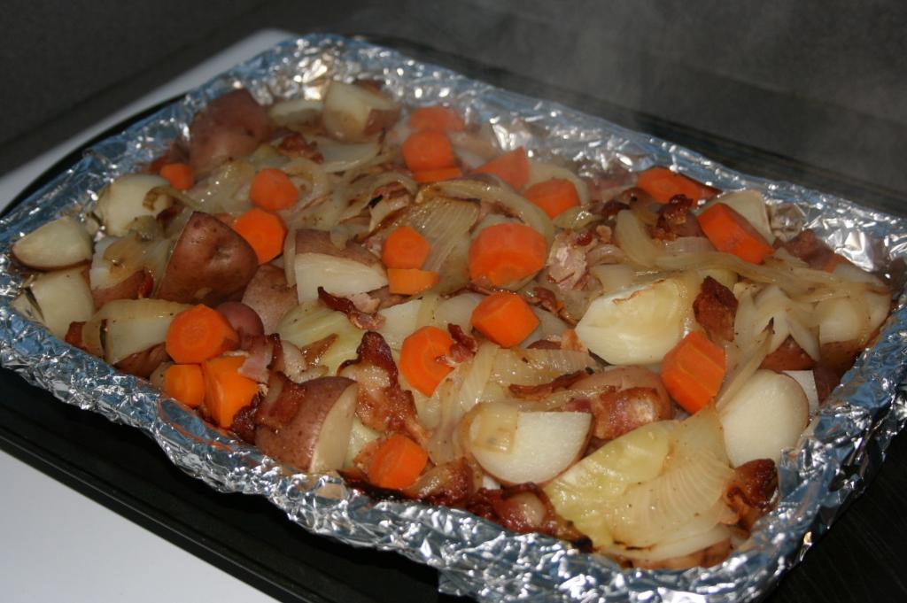 картошка с капустой в духовке