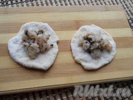 Начинка для пирожков с грибами и рисом