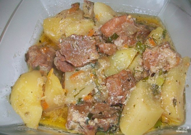 Тушеная картошка со свининой: пошаговые фоторецепты