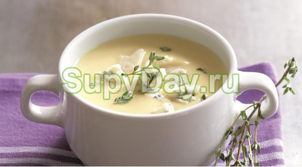 Диетический суп с легким плавленым сыром