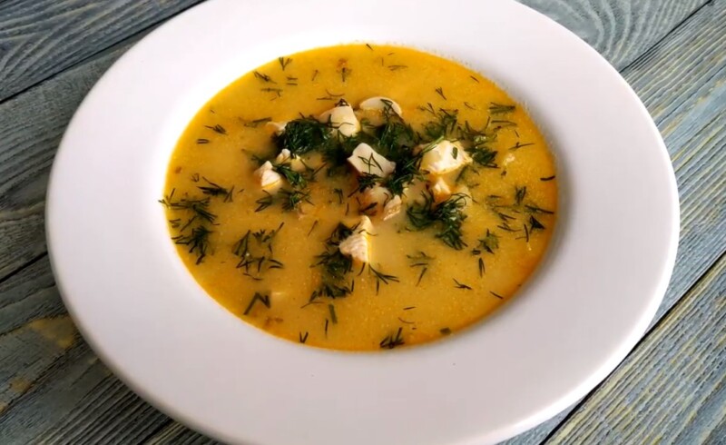 Сырный суп с курицей и грибами — рецепт с плавленым сыром