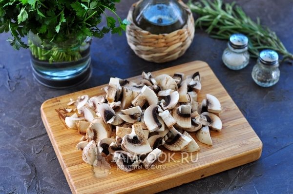 Куриные сердечки с грибами - диетично, вкусно, полезно