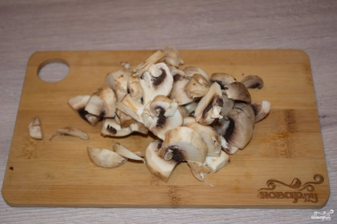 Куриные сердечки с грибами - диетично, вкусно, полезно