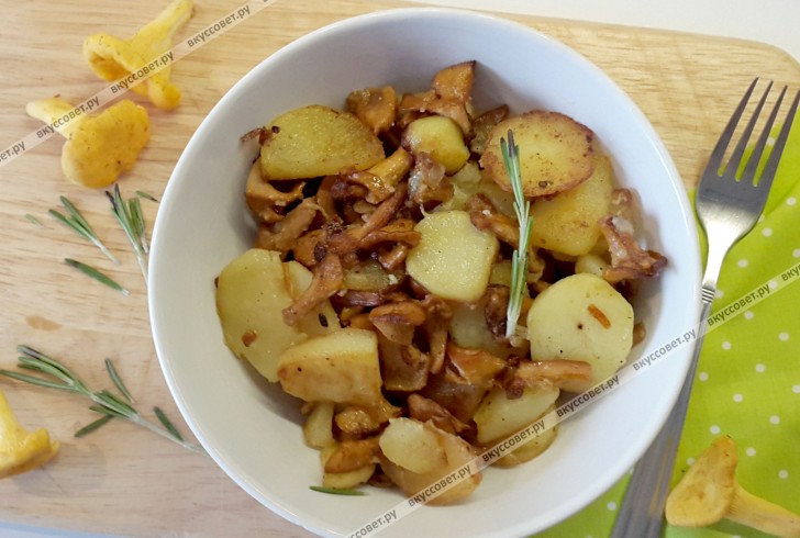 Картошка с лисичками пошаговый рецепт с фото