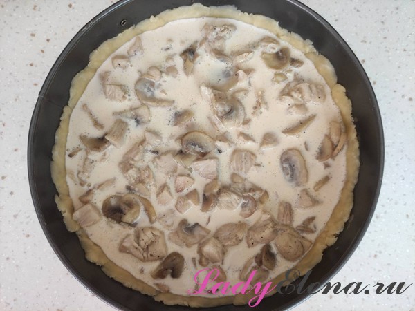 Киш с курицей и грибами – рецепт пирога с фото пошагово