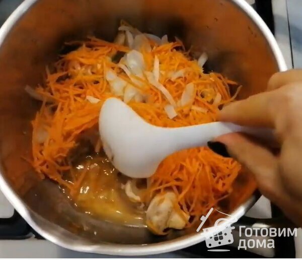 Закуска Маринованные шампиньоны с морковью по-корейски фото к рецепту 4