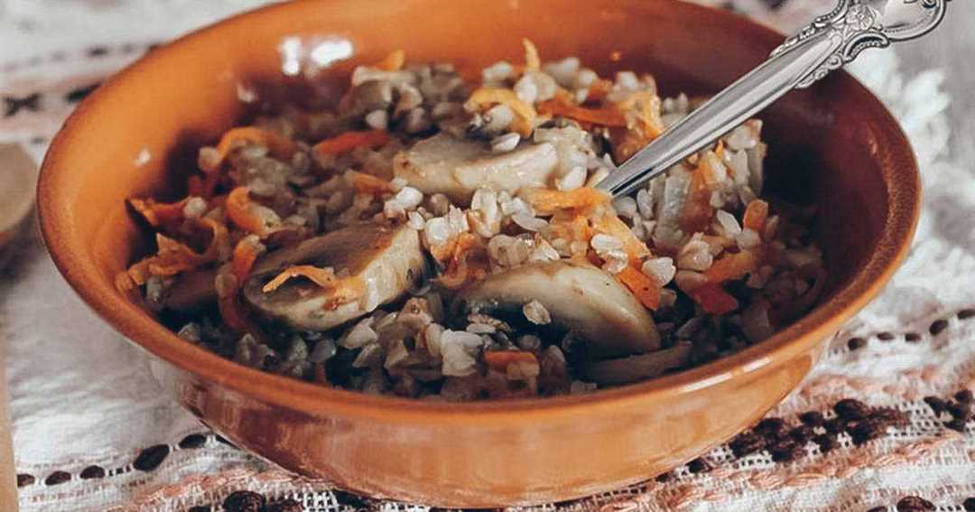 Гречневая каша с грибами и луком рецепт: секреты и тонкости приготовления