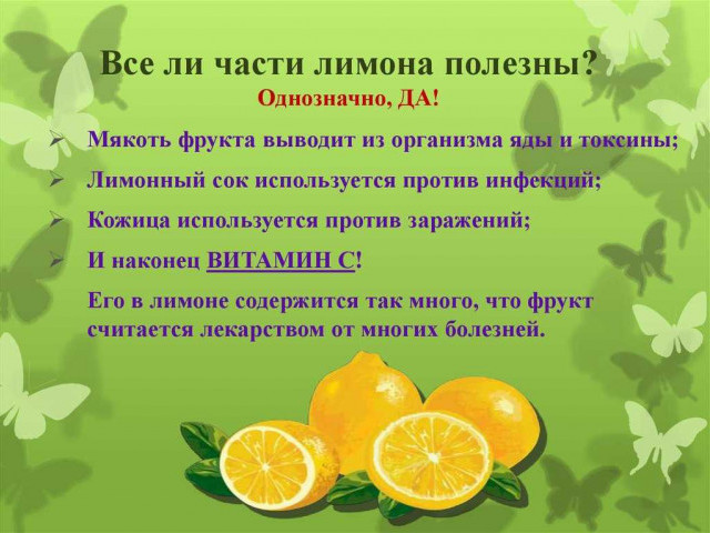 Какая часть лимона содержит ядовитое вещество - факты и советы