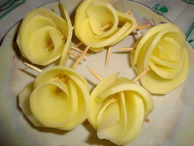 Как сделать розы из картофеля - пошаговая инструкция и творческие идеи