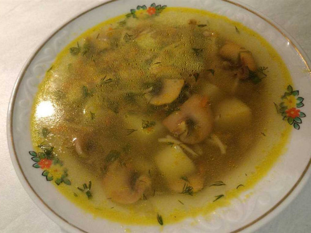 Суп из шампиньонов с картофелем рецепт пошаговый