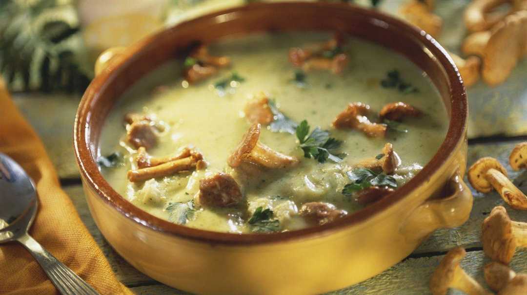 Рецепт супа пюре из замороженных опят: