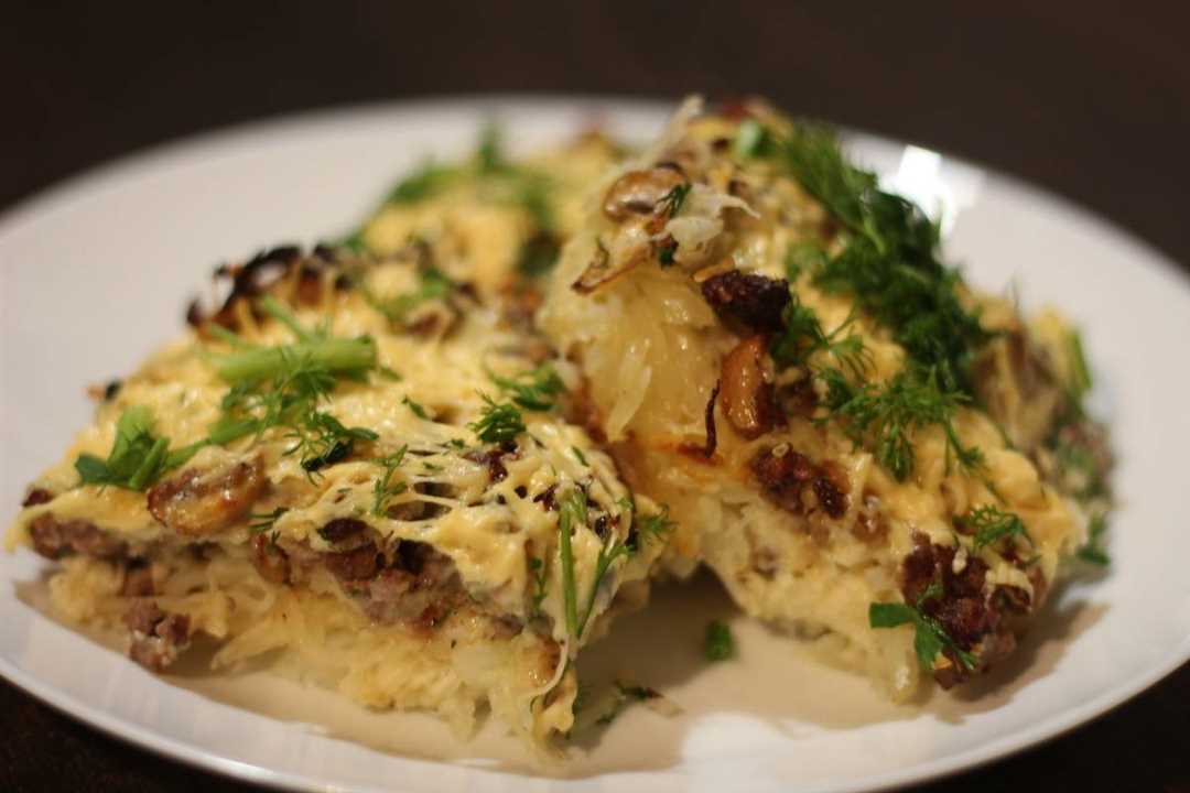 Рецепт 2: Запеканка с грибами и картофелем в мультиварке